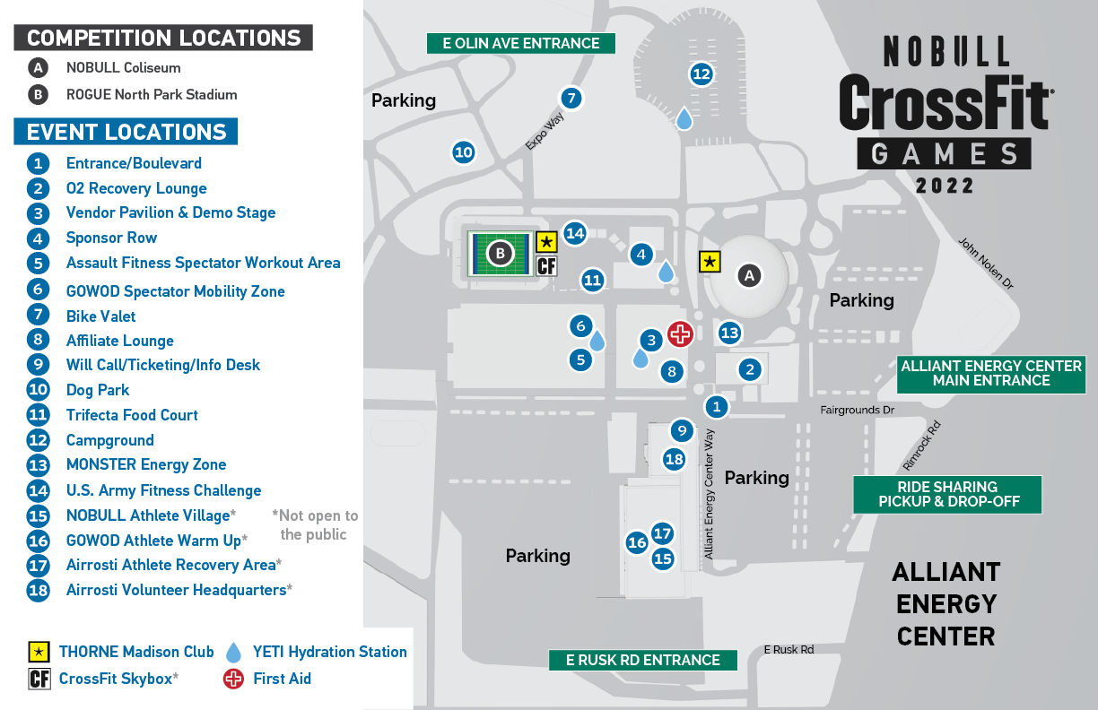 2022 CrossFit Games Map