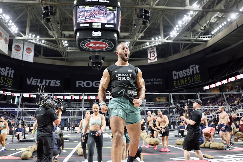 CrossFit Oslo Kriger in end zone after finishing Event 2
