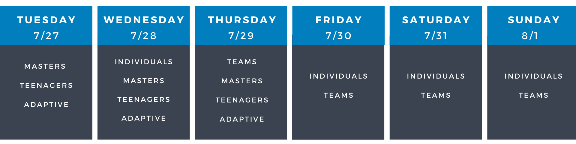 Division Schedule