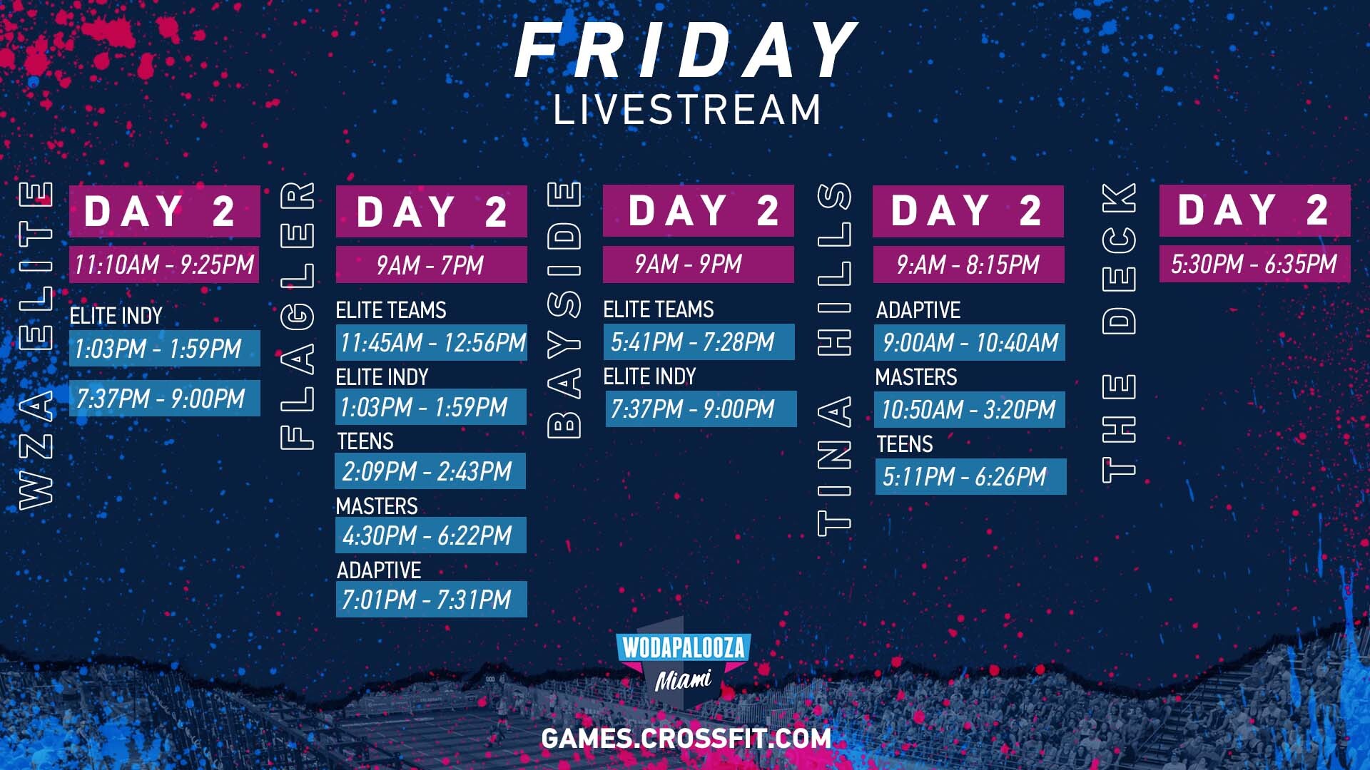 Wodapalooza Streaming Schedule Day 2