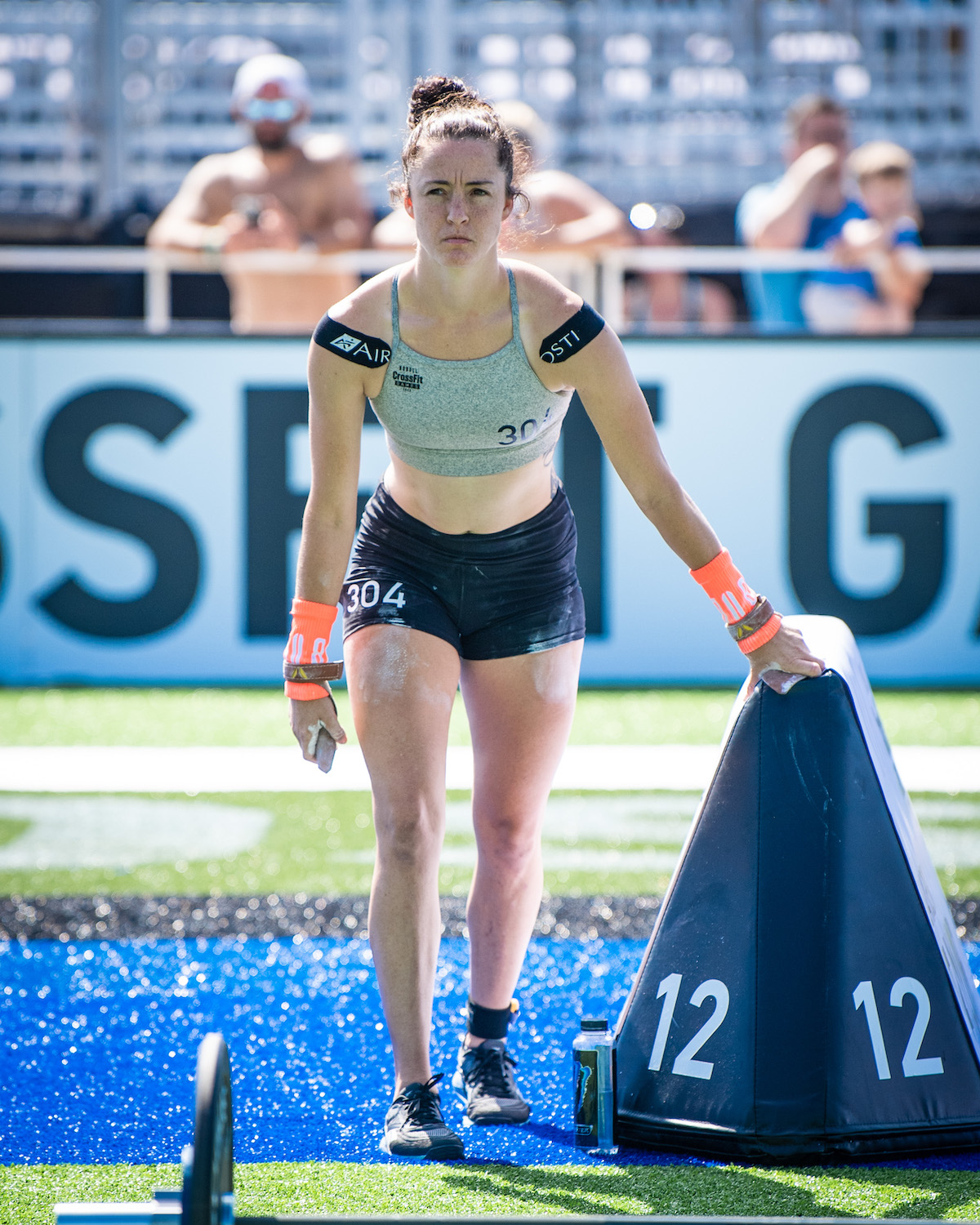 Lauren Taylor preparing to sprint during Event 