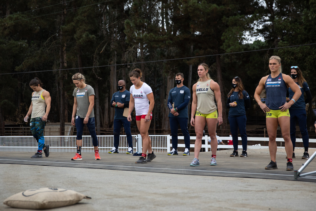 The women stand with laser focus on the task ahead in Corn Sack Sprint. (Photo credit: Meg Ellery)