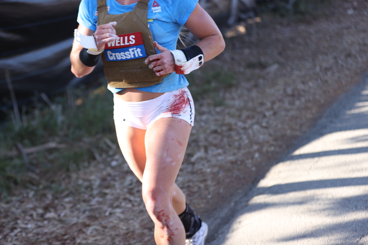 Brooke Wells, bleeding during final event