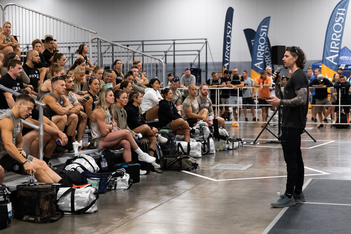 Adrian Bozman at the 2022 NOBULL CrossFit Games Athlete Briefing