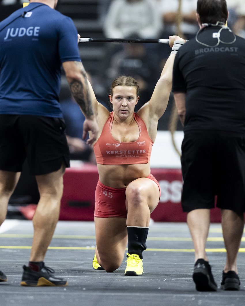  Olivia Kerstetter with a barbell overhead