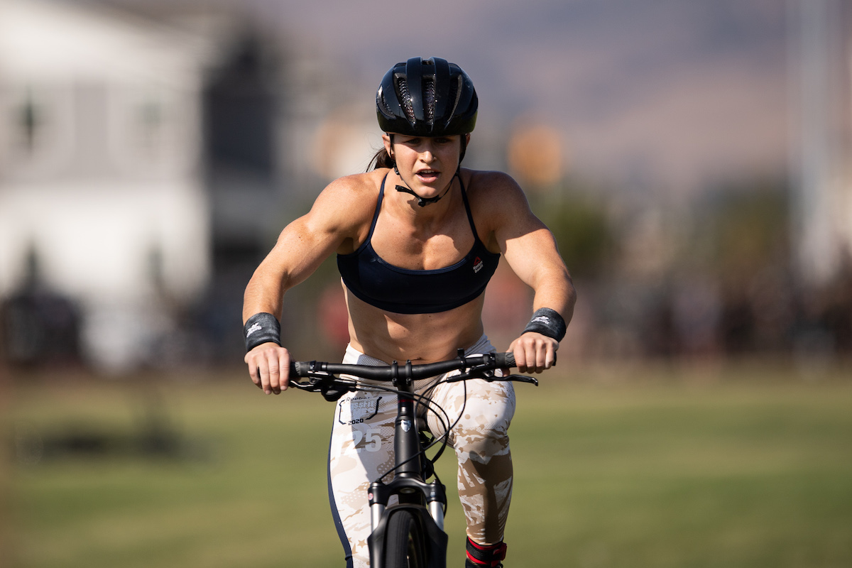 Kari Pearce on the bike