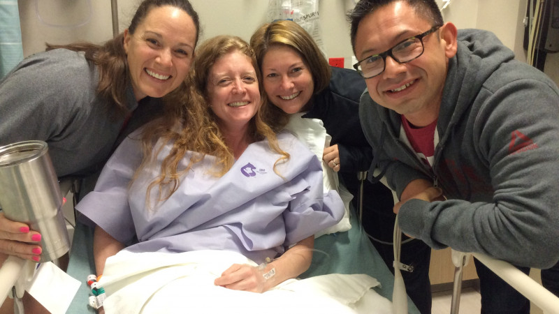 Rebecca Shingledecker in the hospital