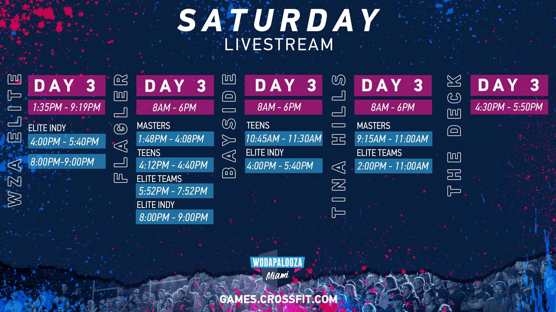 Wodapalooza Streaming Schedule Day 3