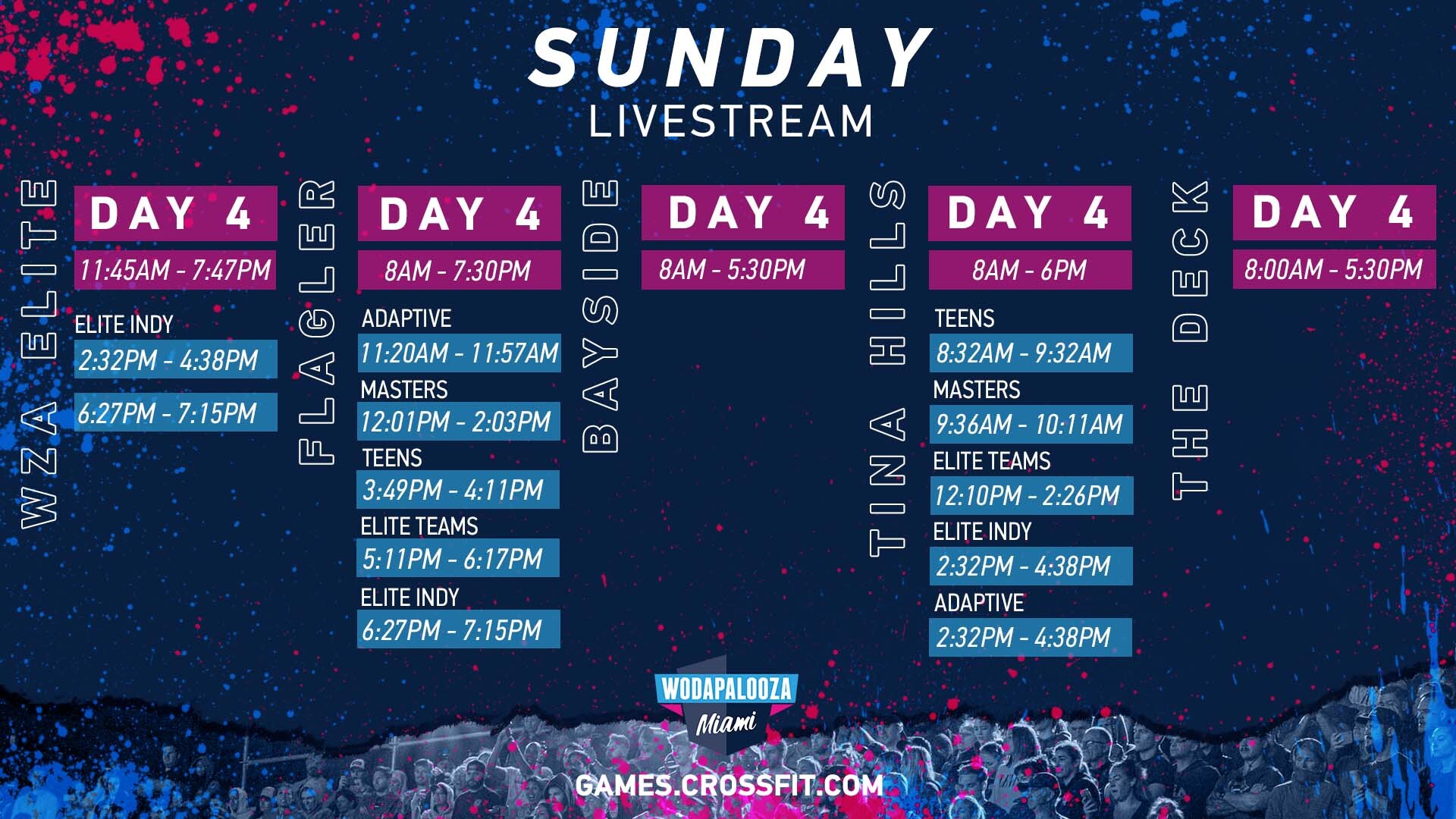 Wodapalooza Streaming Schedule Day 4