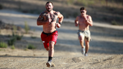 Mathew Fraser Running the the finish line during the Ranch Loop